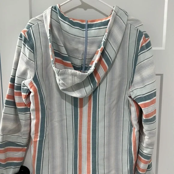 Pendleton orange and blue stripe fleece pullover - Picture 3 of 3